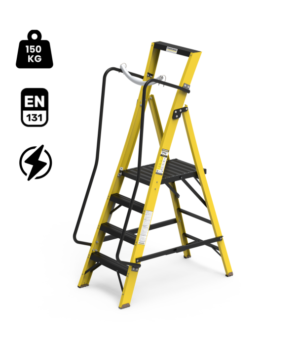 FRP (Fiberglass) Heavy Duty Ladder Y-Access Megastep - Work Platform